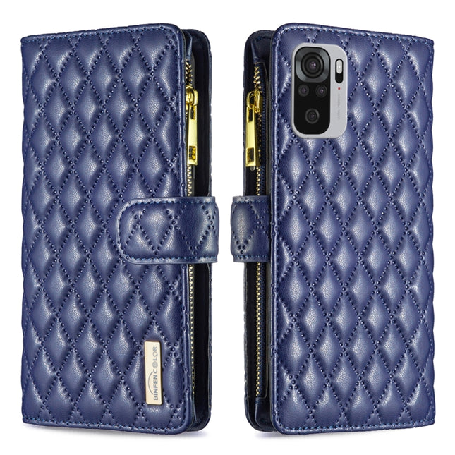 Diamond Lattice Zipper Wallet Leather Flip Phone Case, For Xiaomi Redmi Note 10 4G / 10S, For Xiaomi Redmi Note 10 Pro/10 Pro Max, For Xiaomi Redmi Note 11 / 11S Global, For Xiaomi Redmi Note 11 Pro/11 Pro 5G Global