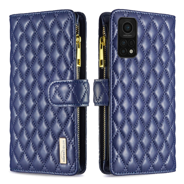 Diamond Lattice Zipper Wallet Leather Flip Phone Case, For Xiaomi Mi 10T 5G/10T Pro 5G/Redmi K30S, For Xiaomi Mi 10T Lite 5G, For Xiaomi Mi 11i/Poco F3/Redmi K40/K40 Pro, For Xiaomi Mi 11 Lite