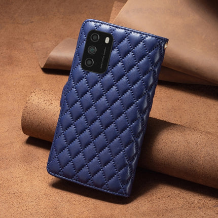 Diamond Lattice Zipper Wallet Leather Flip Phone Case, For Xiaomi Poco M3