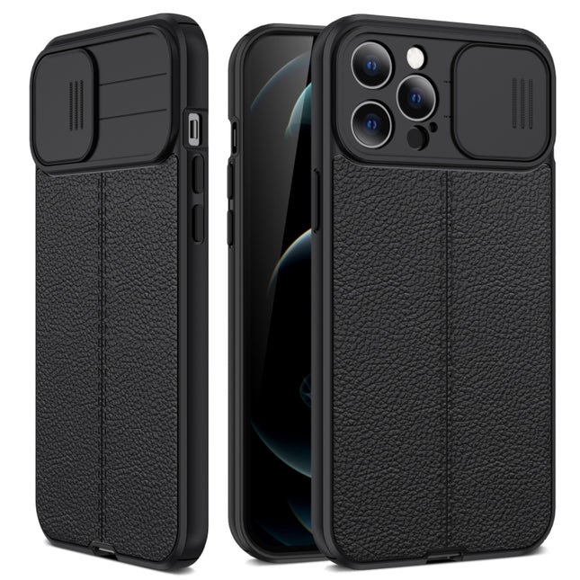 Litchi Texture Sliding Camshield TPU Protective Phone Case