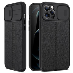 Litchi Texture Sliding Camshield TPU Protective Phone Case, For iPhone 14, For iPhone 14 Plus, For iPhone 14 Pro, For iPhone 14 Pro Max