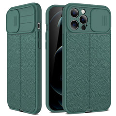 Litchi Texture Sliding Camshield TPU Protective Phone Case, For iPhone 14, For iPhone 14 Plus, For iPhone 14 Pro, For iPhone 14 Pro Max