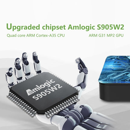 Decodificador de TV inteligente Tanix W2 Amlogic S905 de cuatro núcleos, 2G+16G, 2G+16G con doble Wifi/BT, 4G+32G con doble Wifi/BT, 4G+64G con doble Wifi/BT