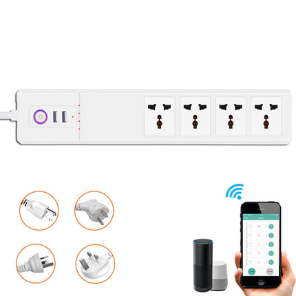 SM-SO306-M 4 Holes + 2 USB Multi-purpose Smart Power Strip, ZigBee 10A, ZigBee 16A, WiFi 10A, WiFi 16A