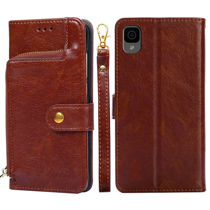 Zipper Bag Leather Phone Case, For TCL 20 R 5G/TCL Bremen/TCL 20 AX 5G, For TCL 30T/T603DL, For TCL 30Z T602DL, For TCL 303, For Fujitsu ARROWS WE/F-51B, For Fujitsu Arrows Be4 Plus/F-41B