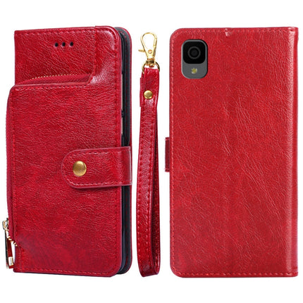 Zipper Bag Leather Phone Case, For TCL 20 R 5G/TCL Bremen/TCL 20 AX 5G, For TCL 30T/T603DL, For TCL 30Z T602DL, For TCL 303, For Fujitsu ARROWS WE/F-51B, For Fujitsu Arrows Be4 Plus/F-41B