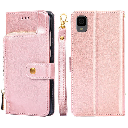 Zipper Bag Leather Phone Case, For TCL 20 R 5G/TCL Bremen/TCL 20 AX 5G, For TCL 30T/T603DL, For TCL 30Z T602DL, For TCL 303, For Fujitsu ARROWS WE/F-51B, For Fujitsu Arrows Be4 Plus/F-41B
