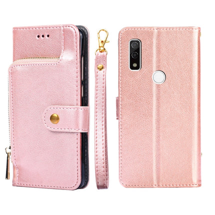 Zipper Bag Leather Phone Case, For TCL 20 R 5G/TCL Bremen/TCL 20 AX 5G, For TCL 30T/T603DL, For TCL 30Z T602DL, For TCL 303, For Fujitsu ARROWS WE/F-51B, For Fujitsu Arrows Be4 Plus/F-41B