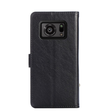 Zipper Bag Leather Phone Case, For Sharp Aquos R6