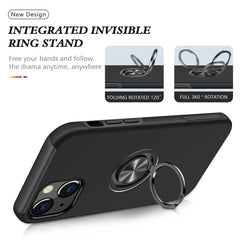 Magnetic Ring Kickstand Shockproof Phone Case, For iPhone 14, For iPhone 14 Plus, For iPhone 14 Pro, For iPhone 14 Pro Max