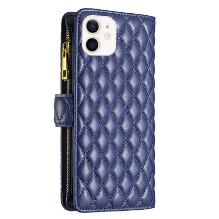 Diamond Lattice Zipper Wallet Leather Flip Phone Case, For iPhone 12 mini, For iPhone 12 / 12 Pro, For iPhone 12 Pro Max, For iPhone 11