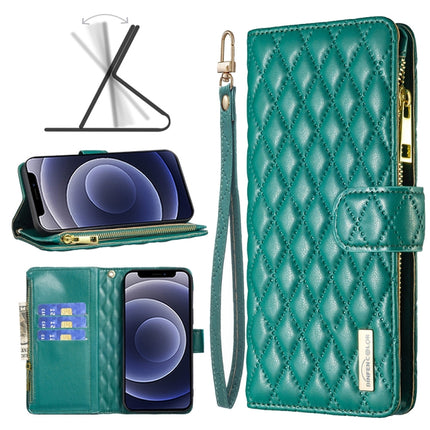 Diamond Lattice Zipper Wallet Leather Flip Phone Case, For iPhone 12 mini, For iPhone 12 / 12 Pro, For iPhone 12 Pro Max, For iPhone 11