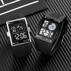 SKMEI 1967 Stainless Steel Buckle PU Strap Waterproof Electronic Watch