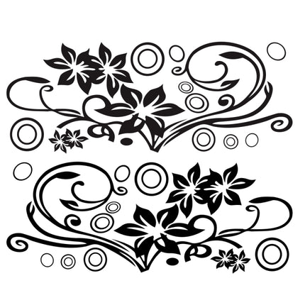 2 PCS/Set D-75 Flower Vine Pattern Car Modified Decorative Sticker, D-75