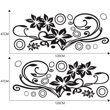 2 PCS/Set D-75 Flower Vine Pattern Car Modified Decorative Sticker, D-75