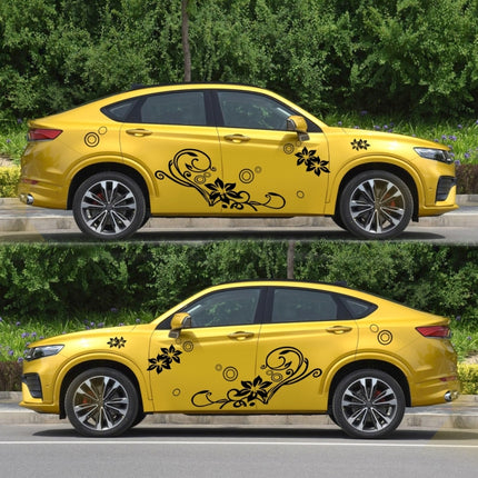 2 PCS/Set D-75 Flower Vine Pattern Car Modified Decorative Sticker, D-75
