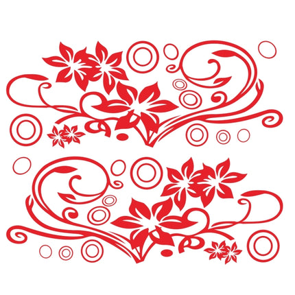 2 PCS/Set D-75 Flower Vine Pattern Car Modified Decorative Sticker, D-75