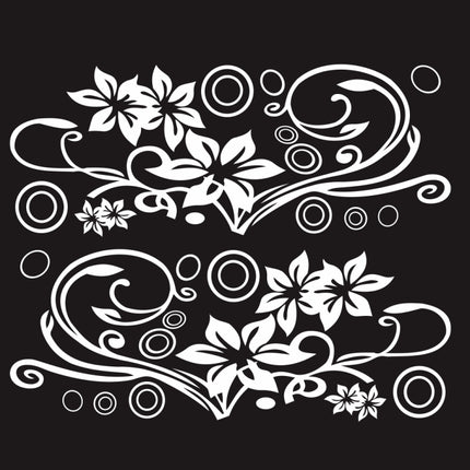 2 PCS/Set D-75 Flower Vine Pattern Car Modified Decorative Sticker, D-75