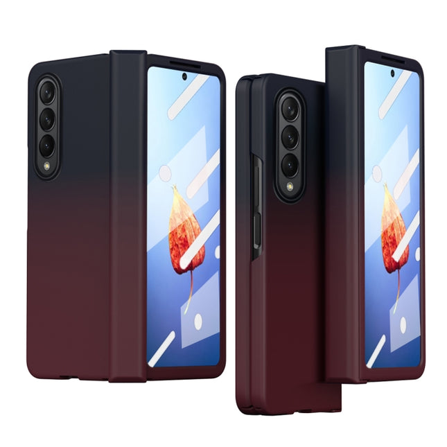 Colorful Gradient Tempered Film Integrated Phone Case, For Samsung Galaxy Z Fold4
