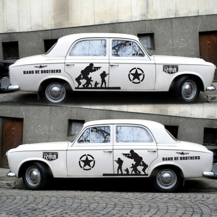 2 PCS/Set D-135 Band of Brothers Pattern Car Modified Decorative Sticker, D-135