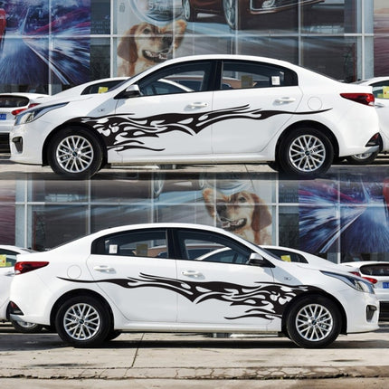 2 PCS/Set D-144 Fire Element Pattern Car Modified Decorative Sticker, D-144