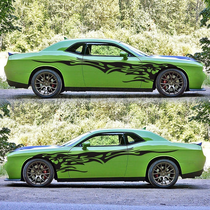 2 PCS/Set D-144 Fire Element Pattern Car Modified Decorative Sticker, D-144