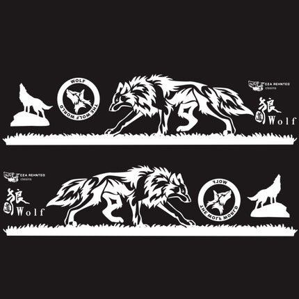2 PCS/Set D-180 Wolf Totem Pattern Car Modified Decorative Sticker, D-180