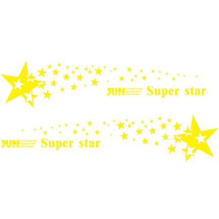 2 PCS/Set D-207 Star Pattern Car Modified Decorative Sticker, D-207