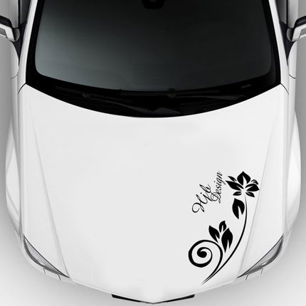 2 PCS/Set D-251 Butterfly Love Flowers Pattern Car Modified Decorative Sticker, D-251