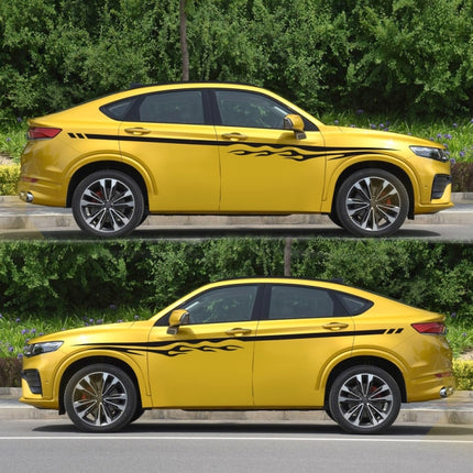 2 PCS/Set D-280 Flame Streak Pattern Car Modified Decorative Sticker, D-280