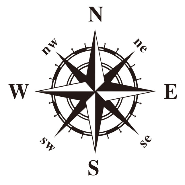 D-366 Compass Pattern Car Modified Decorative Sticker, D-366