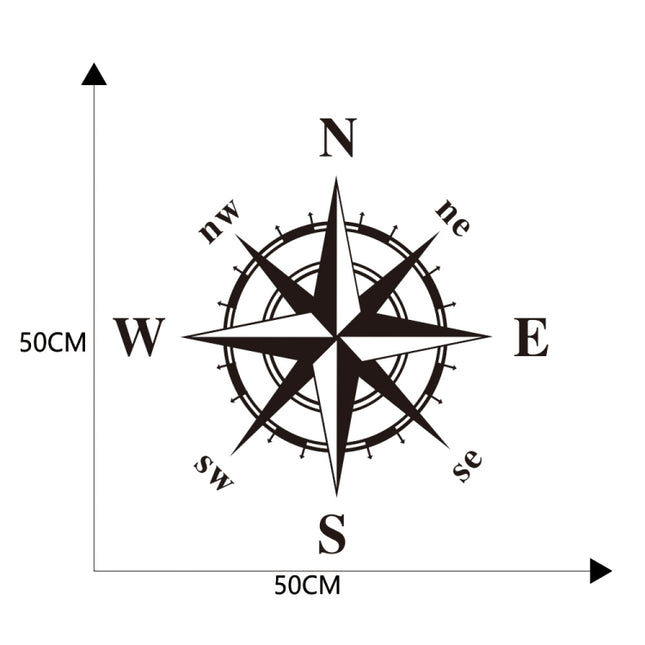 D-366 Compass Pattern Car Modified Decorative Sticker, D-366