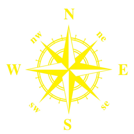 D-366 Compass Pattern Car Modified Decorative Sticker, D-366