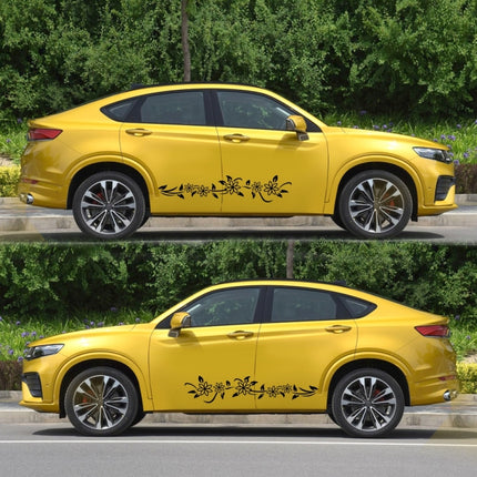 2 PCS/Set D-378 Flower Totem Pattern Car Modified Decorative Sticker, D-378