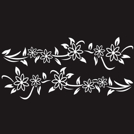 2 PCS/Set D-378 Flower Totem Pattern Car Modified Decorative Sticker, D-378
