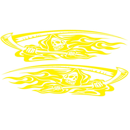 2 PCS/Set D-435 Grim Reaper Pattern Car Modified Decorative Sticker, D-435