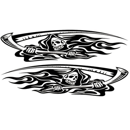 2 PCS/Set D-435 Grim Reaper Pattern Car Modified Decorative Sticker, D-435