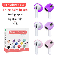 3 Pairs Earphone Silicone Earmuffs, For AirPods 3