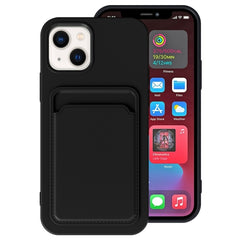 TPU + Flannel Lining Card Slots Phone Case, For iPhone 14