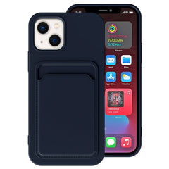 TPU + Flannel Lining Card Slots Phone Case, For iPhone 14