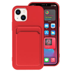 TPU + Flannel Lining Card Slots Phone Case, For iPhone 14