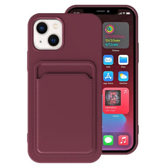 TPU + Flannel Lining Card Slots Phone Case, For iPhone 14