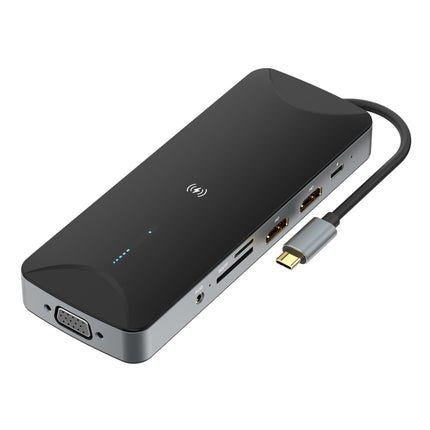 V240 12-in-1 Multifunctional USB-C / Type-C 3.1 Male HUB Docking Station