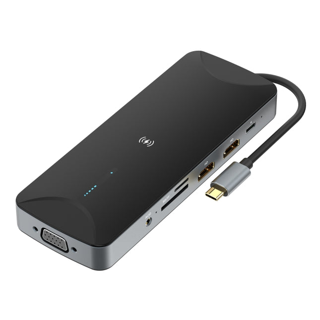 V240 12-in-1 Multifunctional USB-C / Type-C 3.1 Male HUB Docking Station