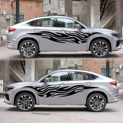 2 PCS/Set D-476 Fire Element Pattern Car Modified Decorative Sticker, D-476