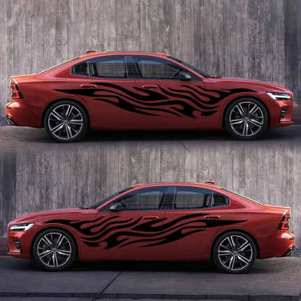 2 PCS/Set D-476 Fire Element Pattern Car Modified Decorative Sticker, D-476