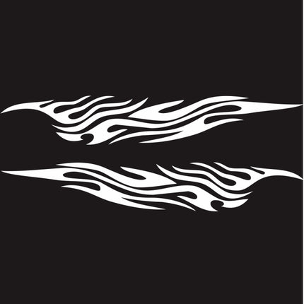 2 PCS/Set D-476 Fire Element Pattern Car Modified Decorative Sticker, D-476