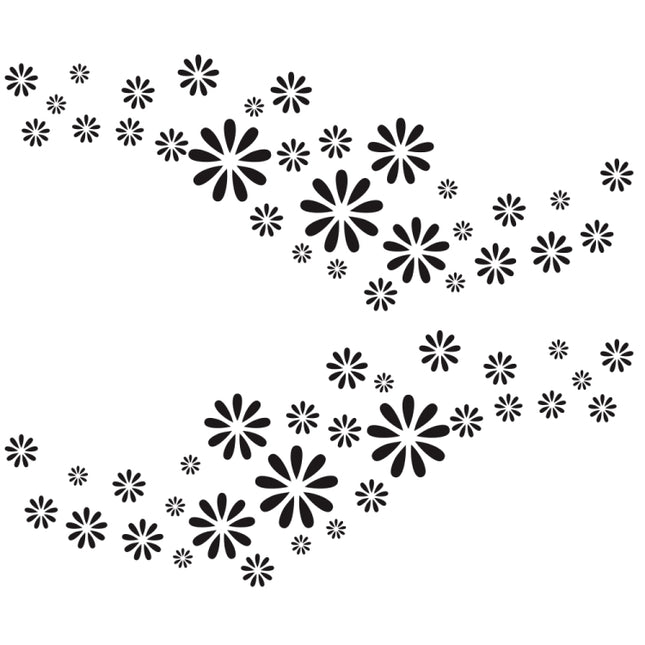 2 PCS/Set D-483 Flower Pattern Car Modified Decorative Sticker, D-483
