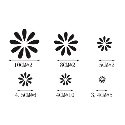 2 PCS/Set D-483 Flower Pattern Car Modified Decorative Sticker, D-483