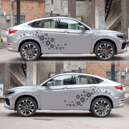 2 PCS/Set D-483 Flower Pattern Car Modified Decorative Sticker, D-483